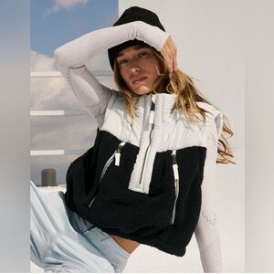 Free People Movement Journey Ahead Women’s Puffer Vest Crop Blue S ✨NWOT $98